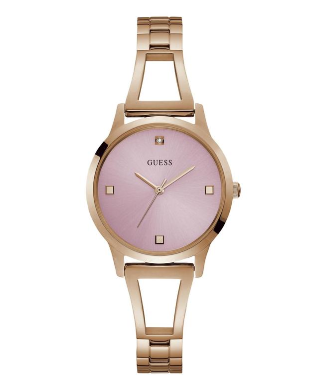 Guess Womens Analog Rose Gold Tone Stainless Steel Watch 34 mm Product Image