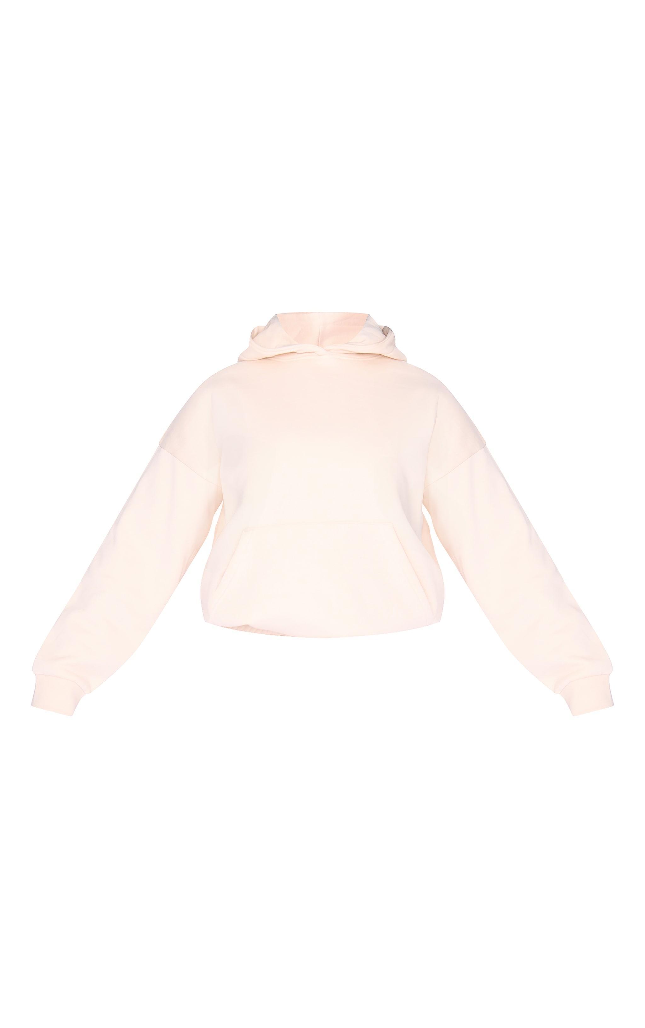 Plus Ecru Premium Basic Oversized Hoodie Product Image