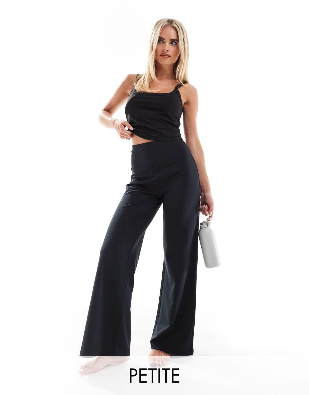 ASOS 4505 Petite Icon soft touch dance pants in black Product Image