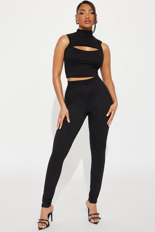 Baddie On The Run Legging Set - Black Product Image