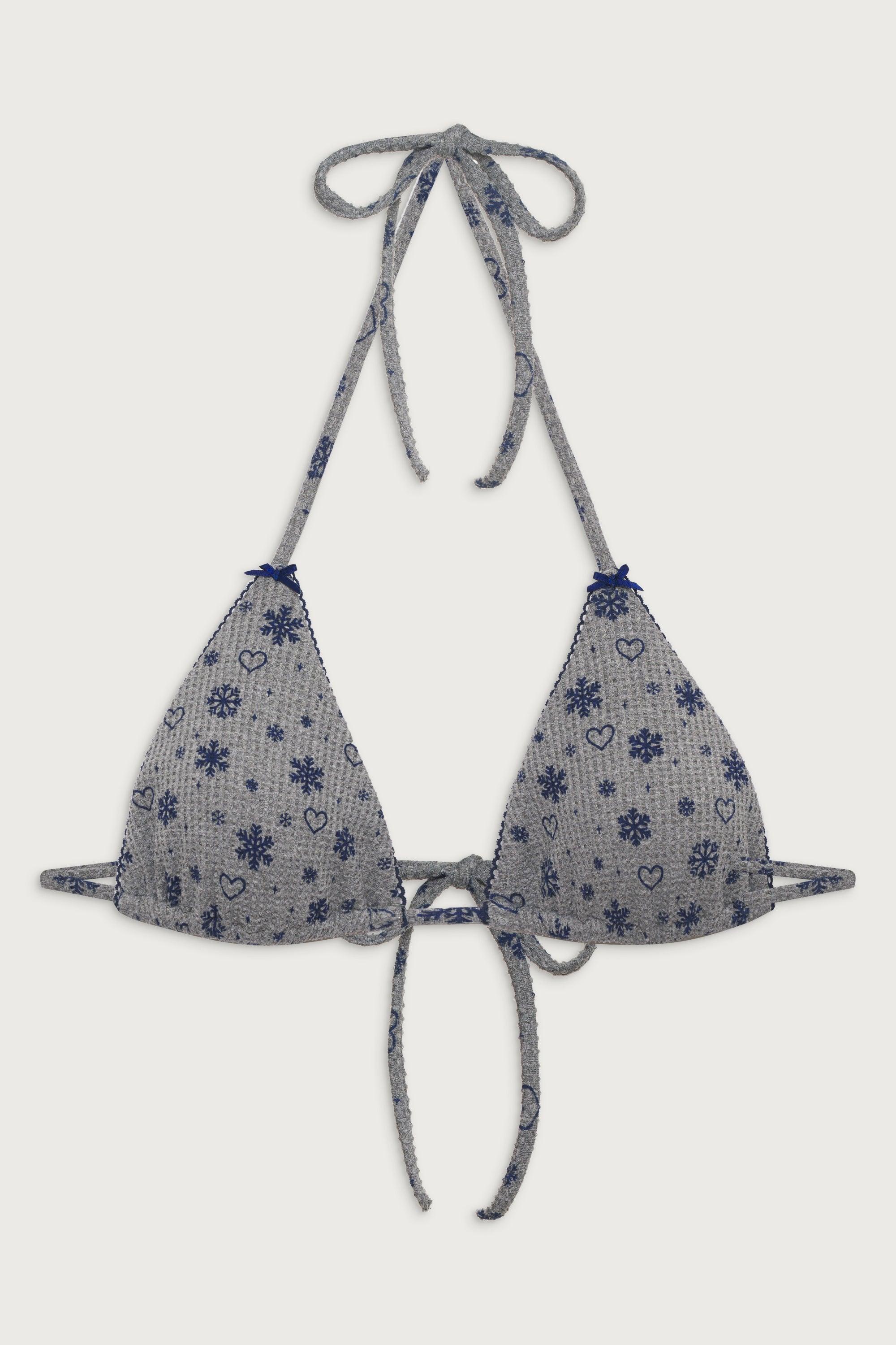 Tia Waffle Triangle Bikini Top - Apres Ski Product Image