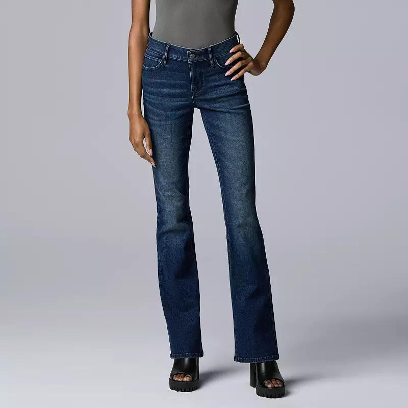 Womens Simply Vera Vera Wang Stretch Bootcut Jeans Product Image