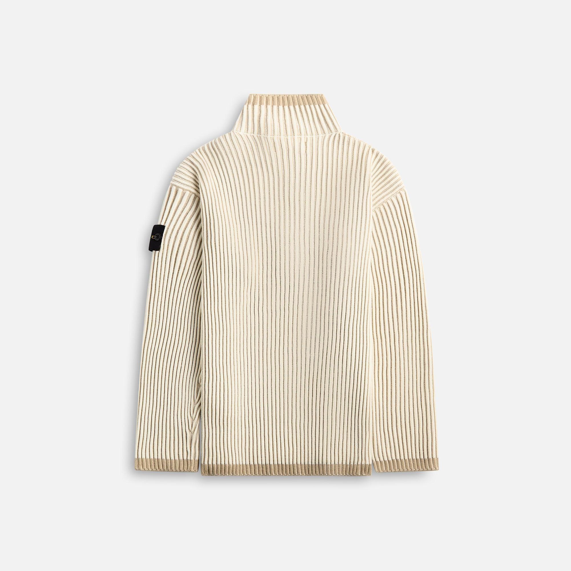 Stone Island Zip Sweater - Natural Male Product Image