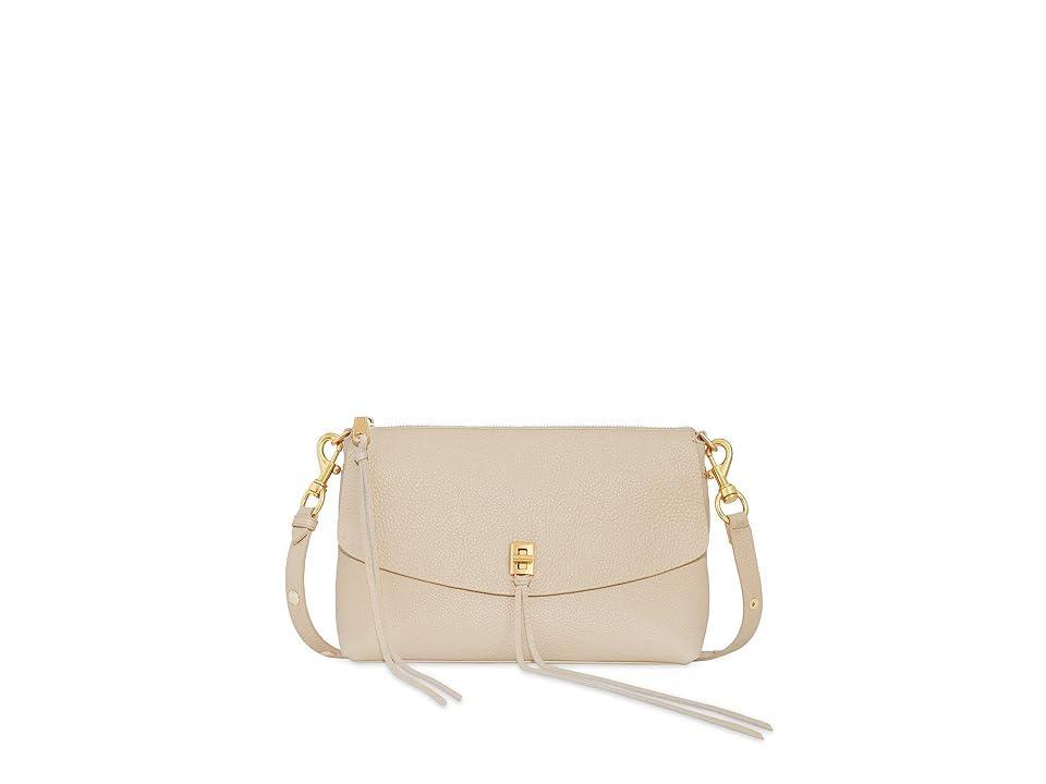 Rebecca Minkoff Darren Top Zip Shoulder Bag (Stone) Cross Body Handbags Product Image