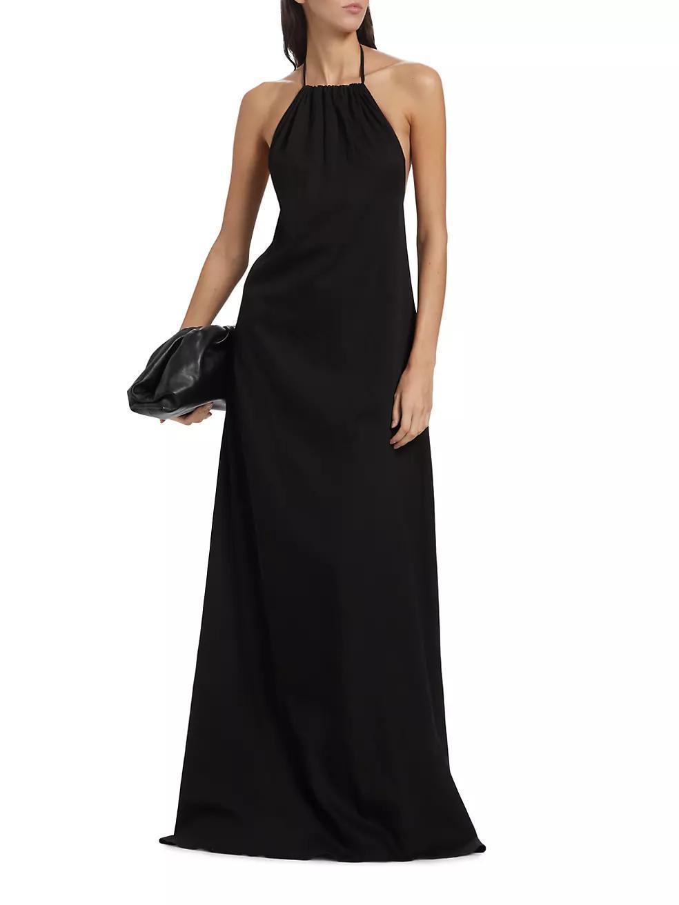 Yoko Cotton Halterneck Maxi Dress Product Image