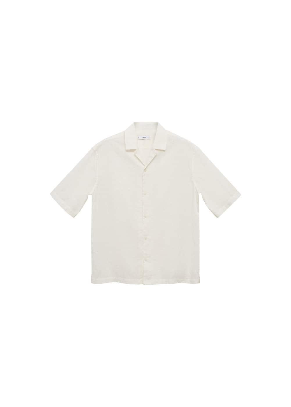 Mango Mens Relaxed Fit Cotton Embroidered Shirt Product Image