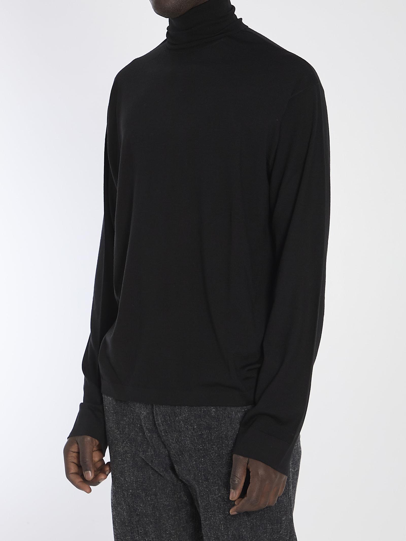 THE ROW Wool Rollneck Mavel Sweater In Black Product Image