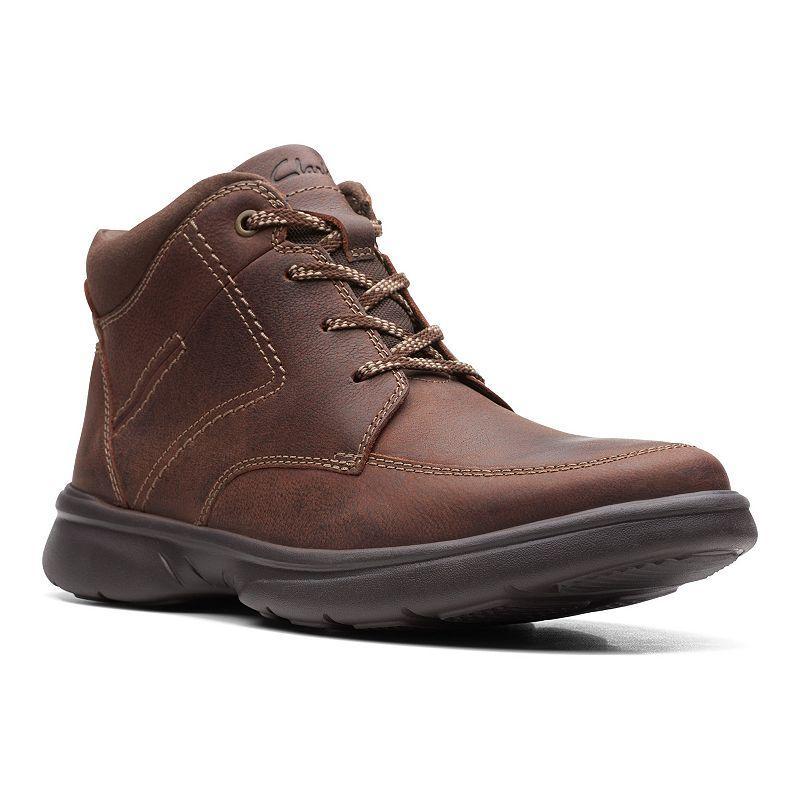 Clarks Bradley Mens Leather Ankle Boots Brown Product Image