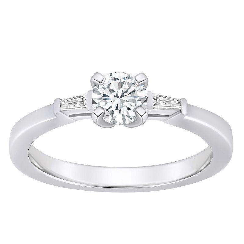 Alyson Layne 14k Gold 1/2 Carat T.W. Diamond Round Cut Engagement Ring, Womens White Gold Product Image