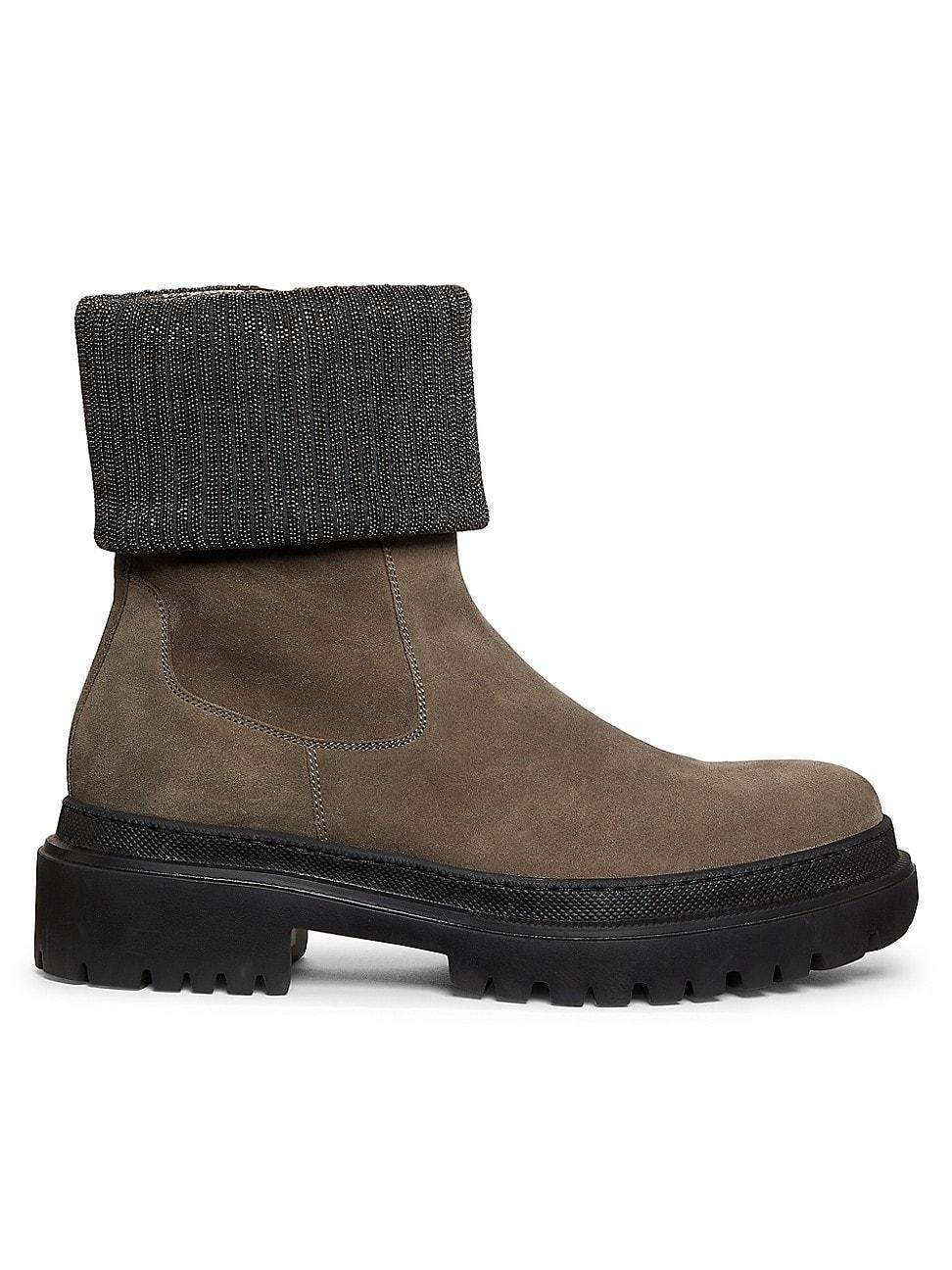 Womens Chelsea Suede Lug-Sole Boots Product Image