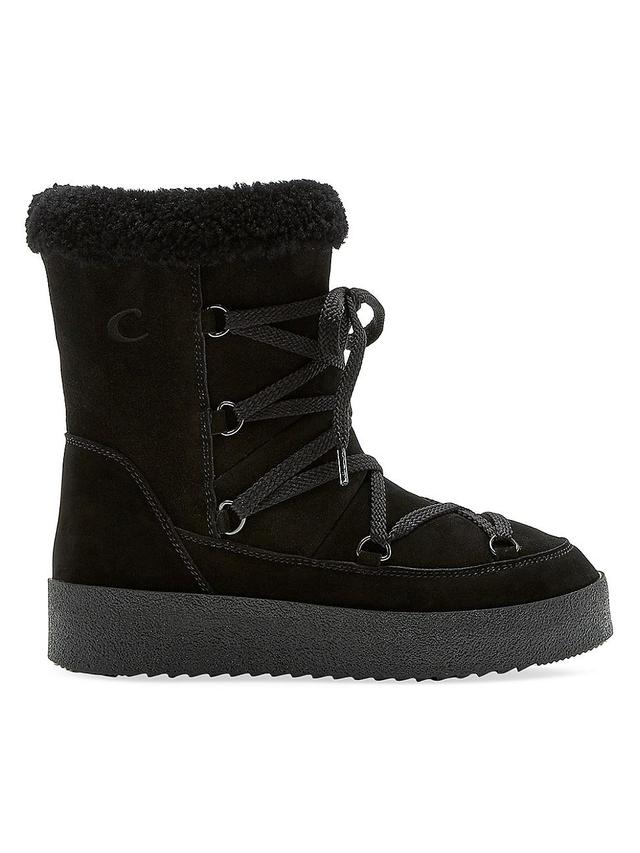 Womens Emery Shearling-Lined Leather Winter Boots Product Image