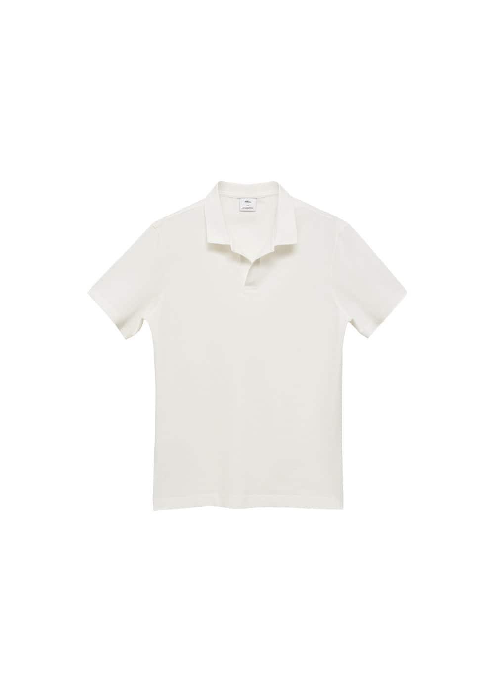 MANGO MAN - Slim-fit cotton-piquÃ© polo shirt ecruMen Product Image