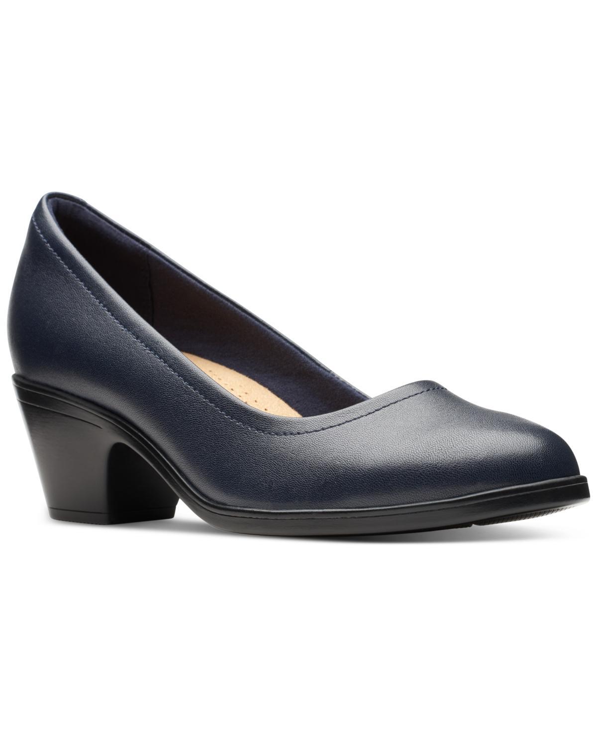 Clarks Womens Emily Ruby Block-Heel Comfort Pumps Product Image