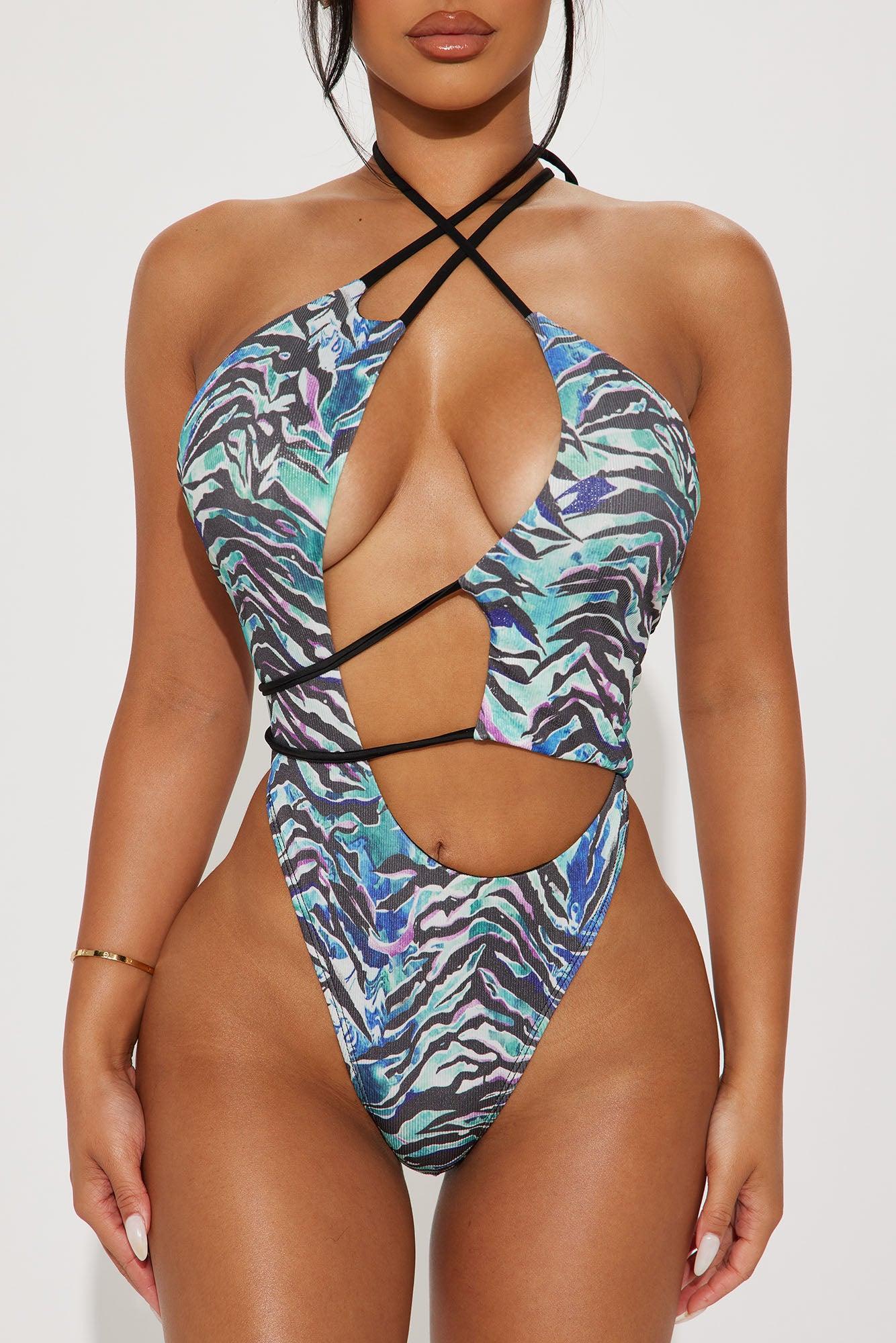 Wild Miami Nights 1 Piece Swimsuit - Blue/combo Product Image