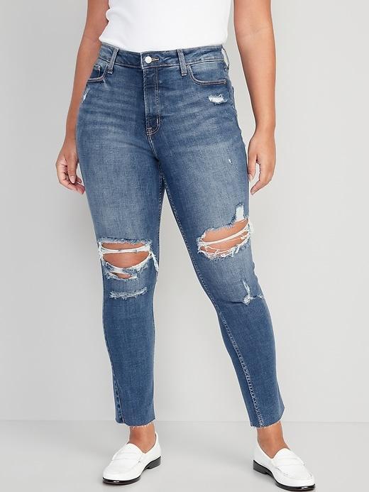 Extra High-Waisted Rockstar 360° Stretch Super-Skinny Jeans Product Image