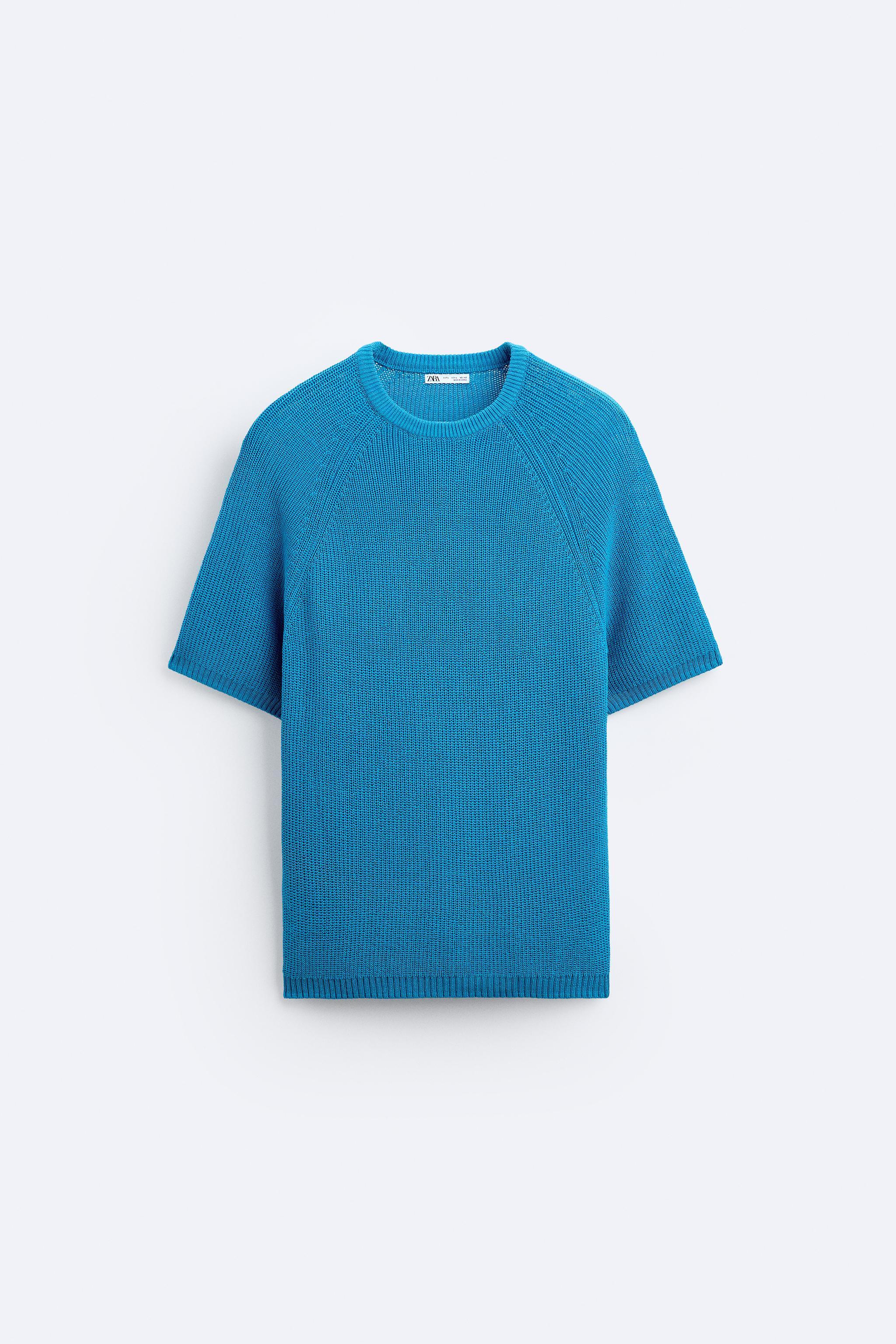 CROPPED FIT KNIT T-SHIRT Product Image