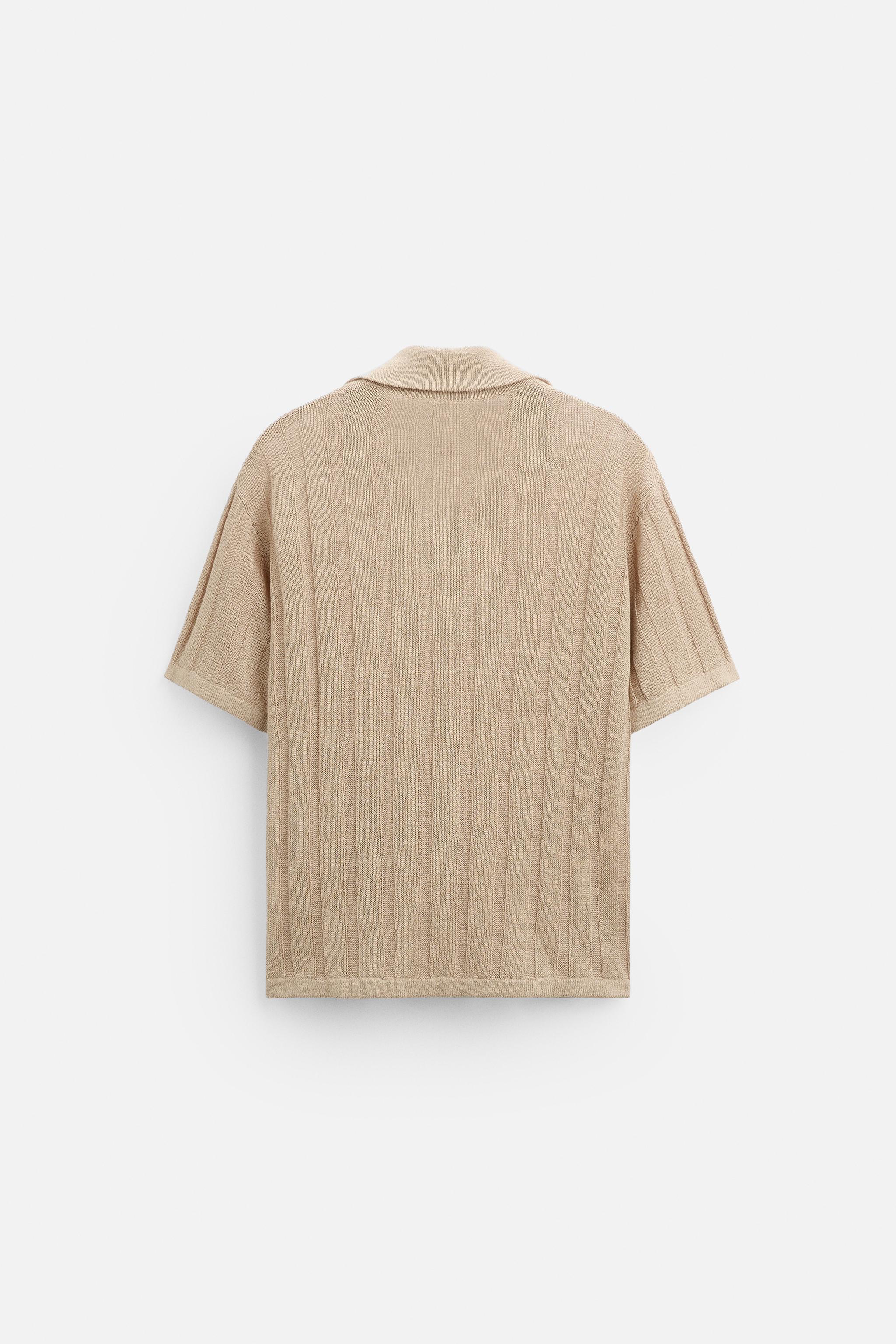 RIBBED KNIT POLO Product Image