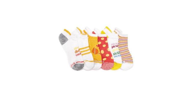 Muk Luks Womens 6 Pack Pickleball Ankle Socks One - Retro multi Product Image