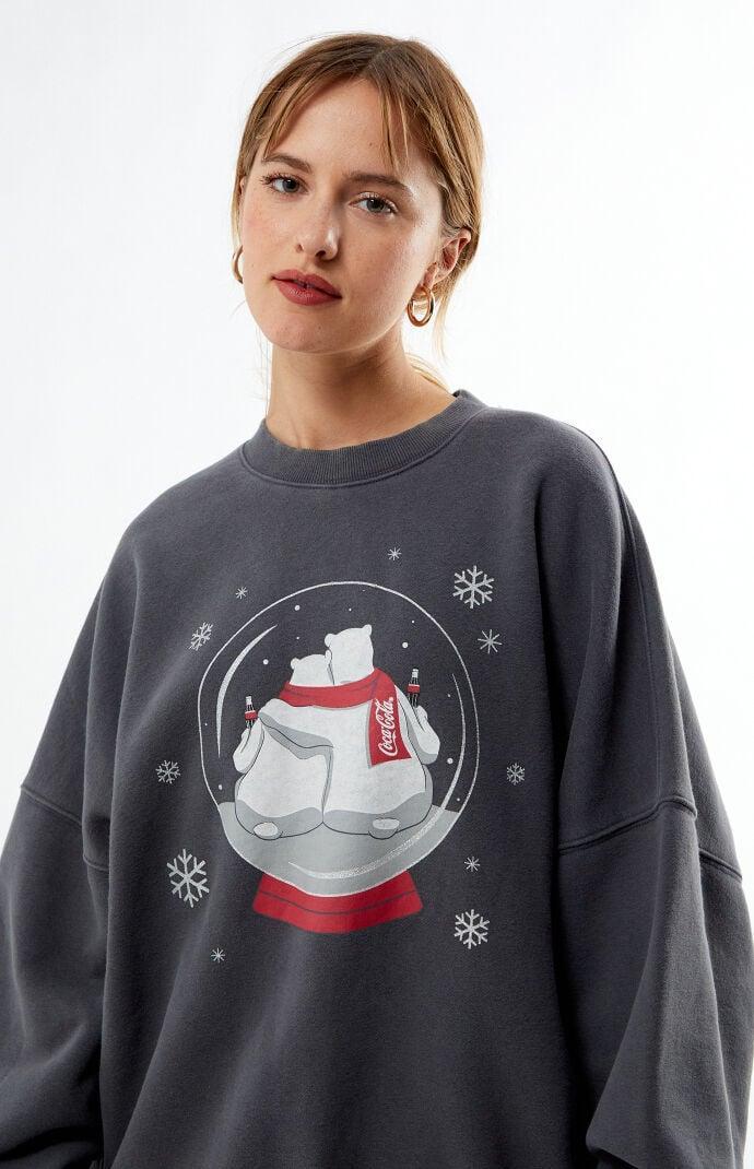 Coca Cola Women's By PacSun Snow Globe Crew Neck Sweatshirt Product Image