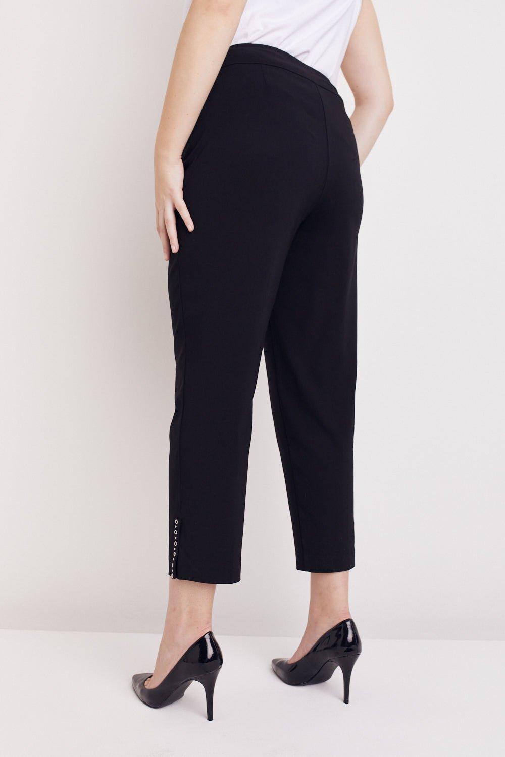 Roz & Ali Tummy Control Millennium Ankle Pant With Grommet Rivet Tape Trim - Plus Product Image