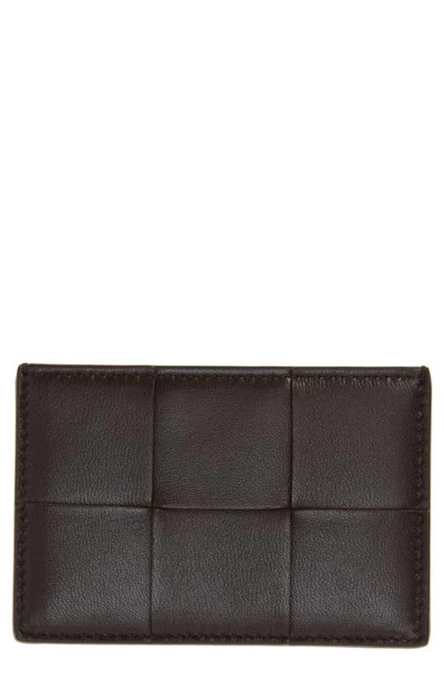 BOTTEGA VENETA Intrecciato Leather Card Case In Black Product Image