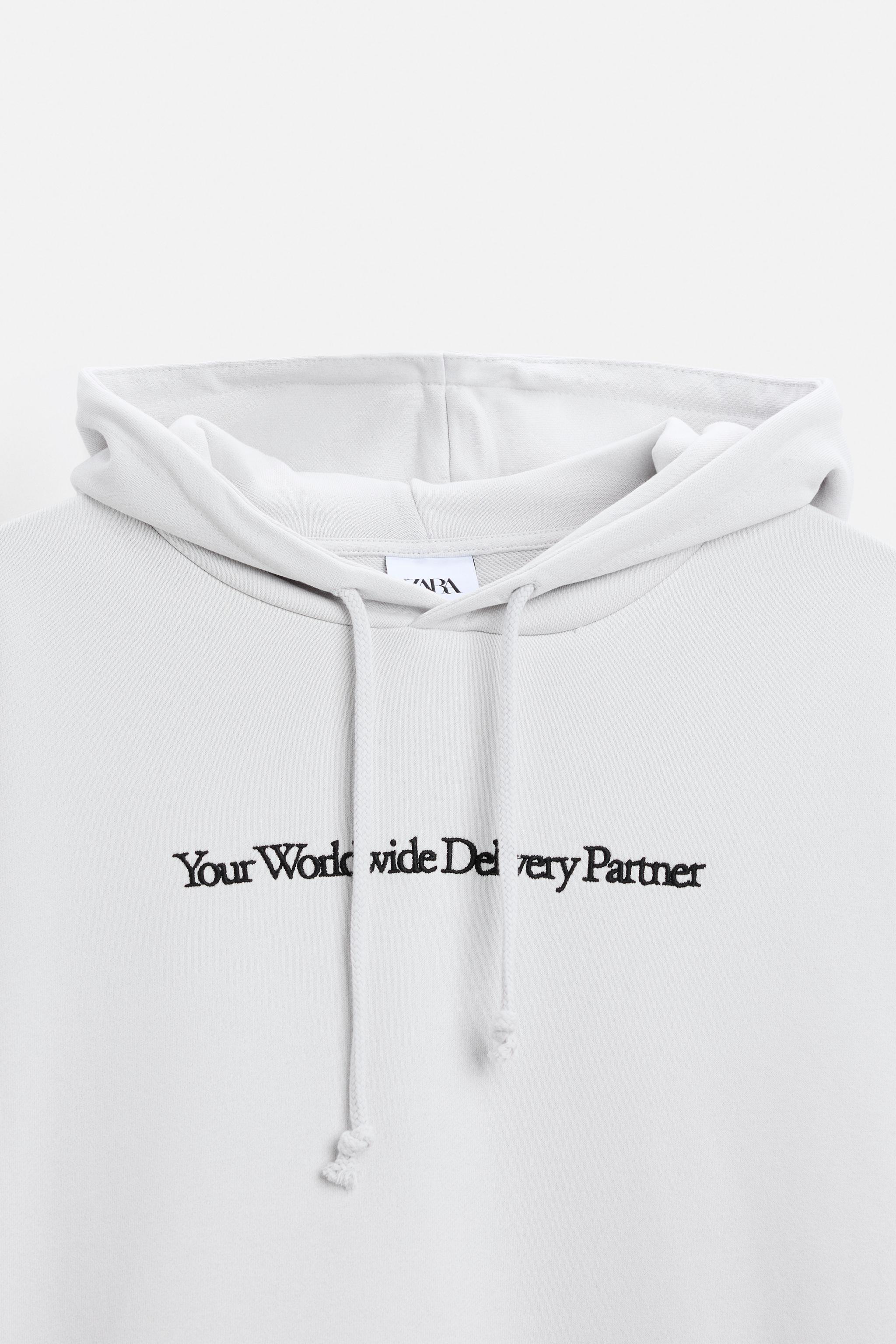 EMBROIDERED TEXT SWEATSHIRT Product Image