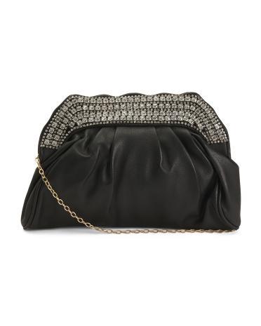 Rhinstone Clutch With Chain Strap for Women Product Image