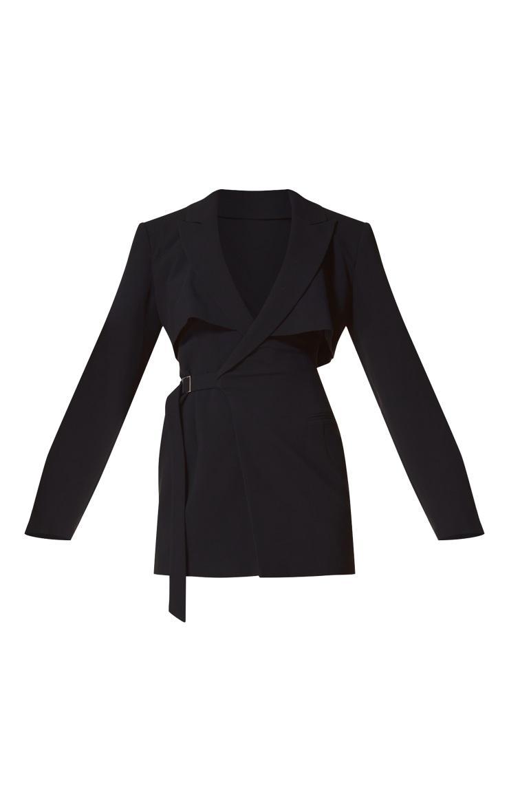 PLT Label Black Tie Side Detail Blazer Dress Product Image