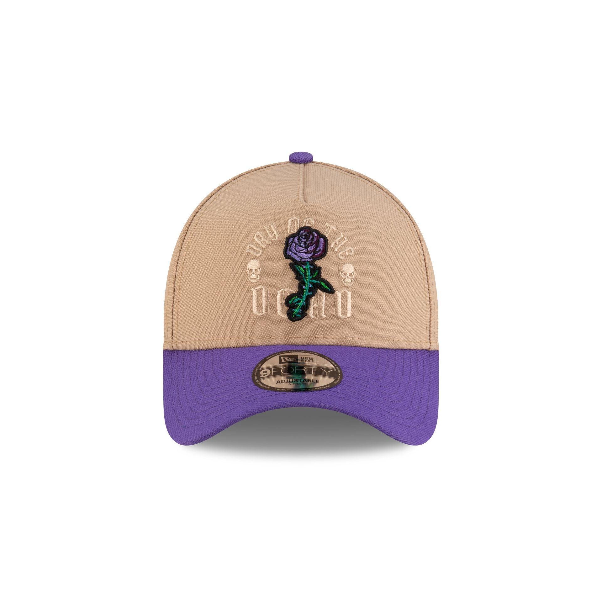 New Era Cap Day of the Dead Purple Rose 9FORTY A-Frame Snapback Hat Male Product Image