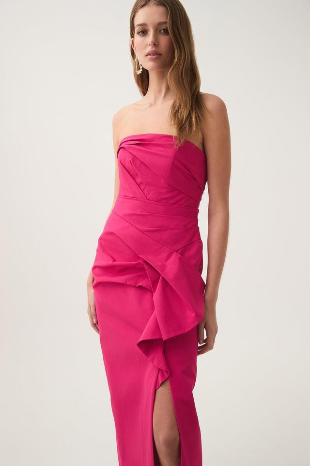 Roma Draped Midi Dress Product Image