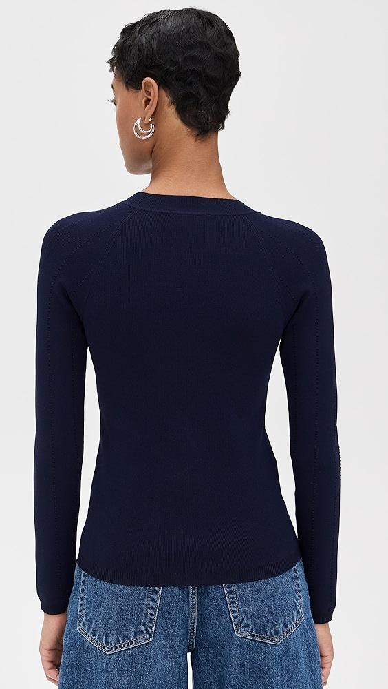 L'AGENCE Gretchen Button Pullover | Shopbop Product Image