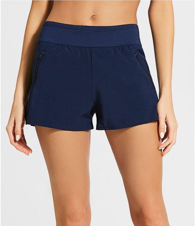 Beach House April Solid Stretch Woven Swim Shorts Product Image