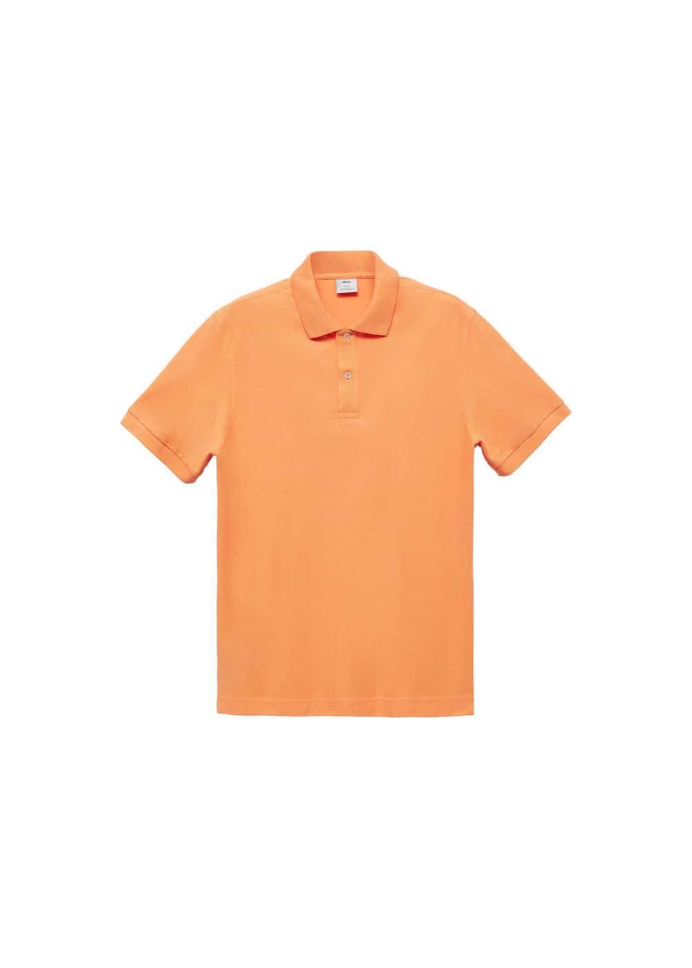 MANGO MAN - 100% cotton pique polo shirt pastel orangeMen Product Image