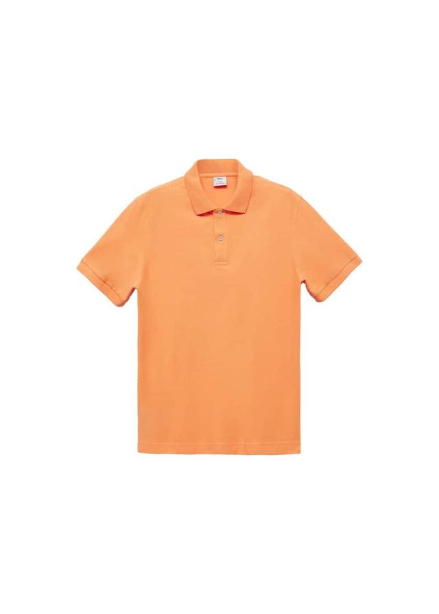 MANGO MAN - 100% cotton pique polo shirt pastel orangeMen Product Image