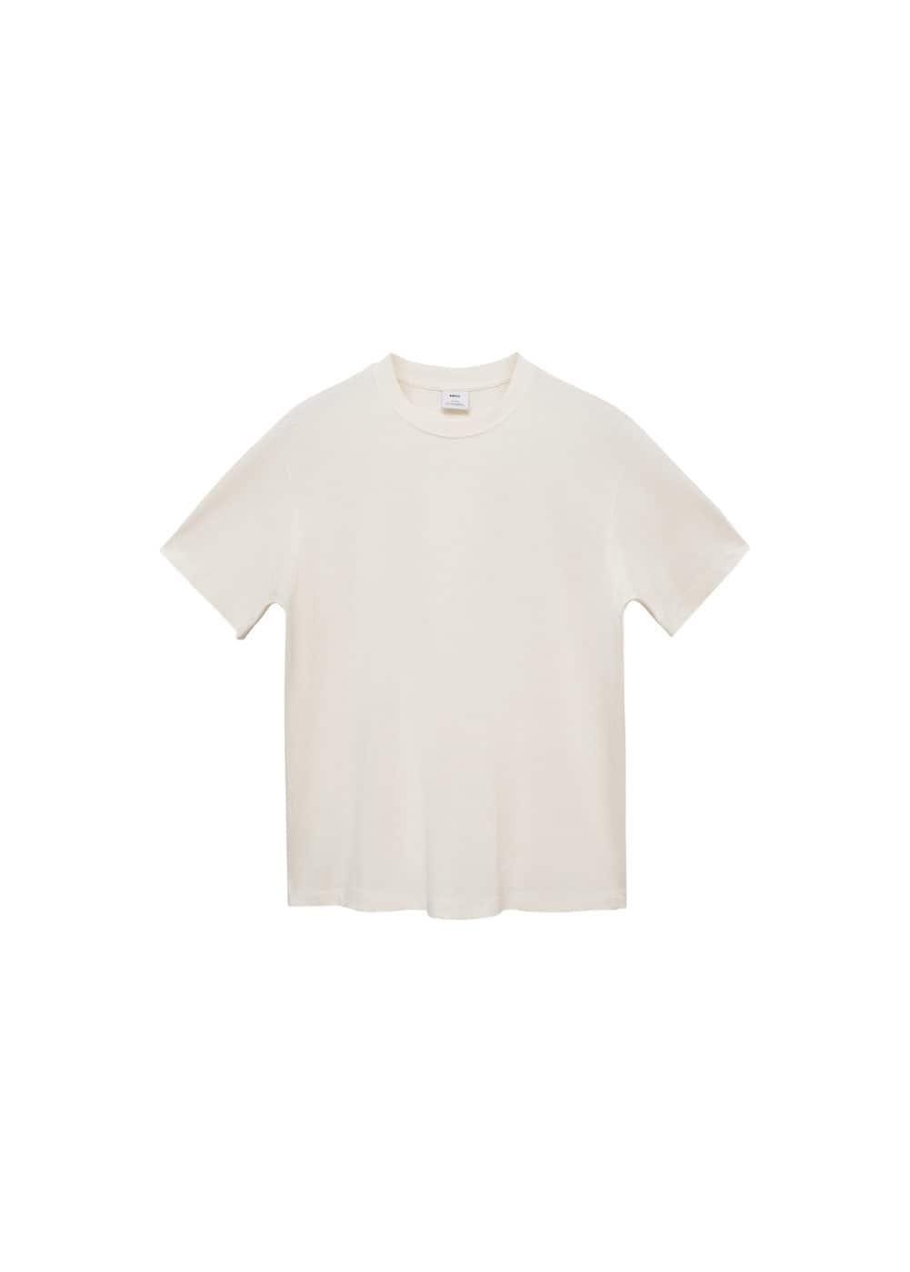 MANGO MAN - Basic 100% cotton relaxed-fit t-shirt off whiteMen Product Image