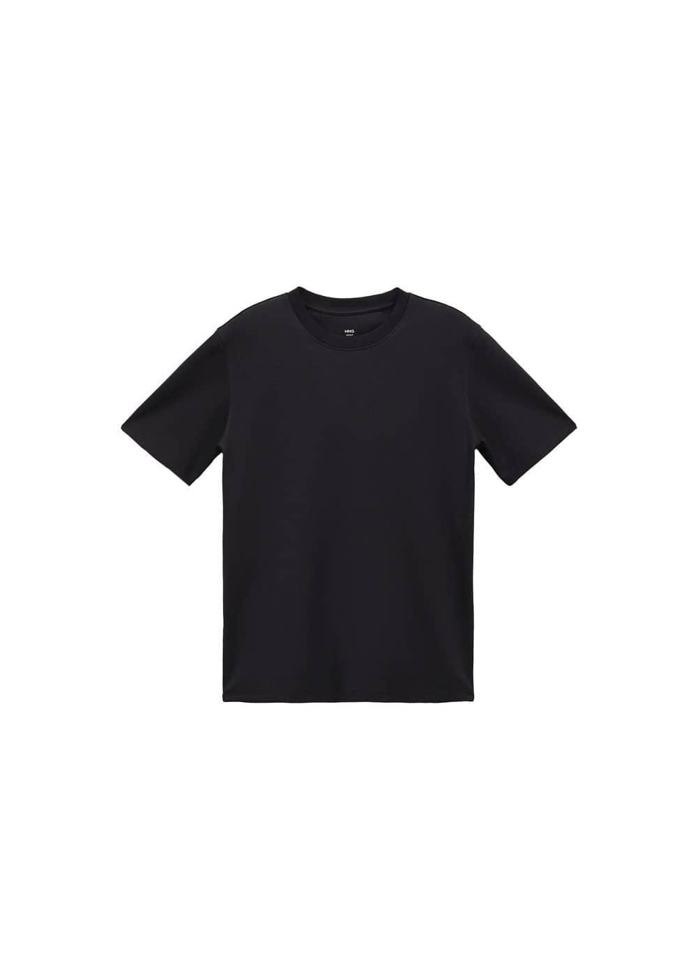 MANGO MAN - Breathable cotton t-shirt blackMen Product Image