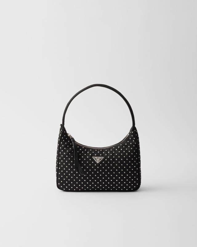 Re-Nylon mini bag with studs Product Image