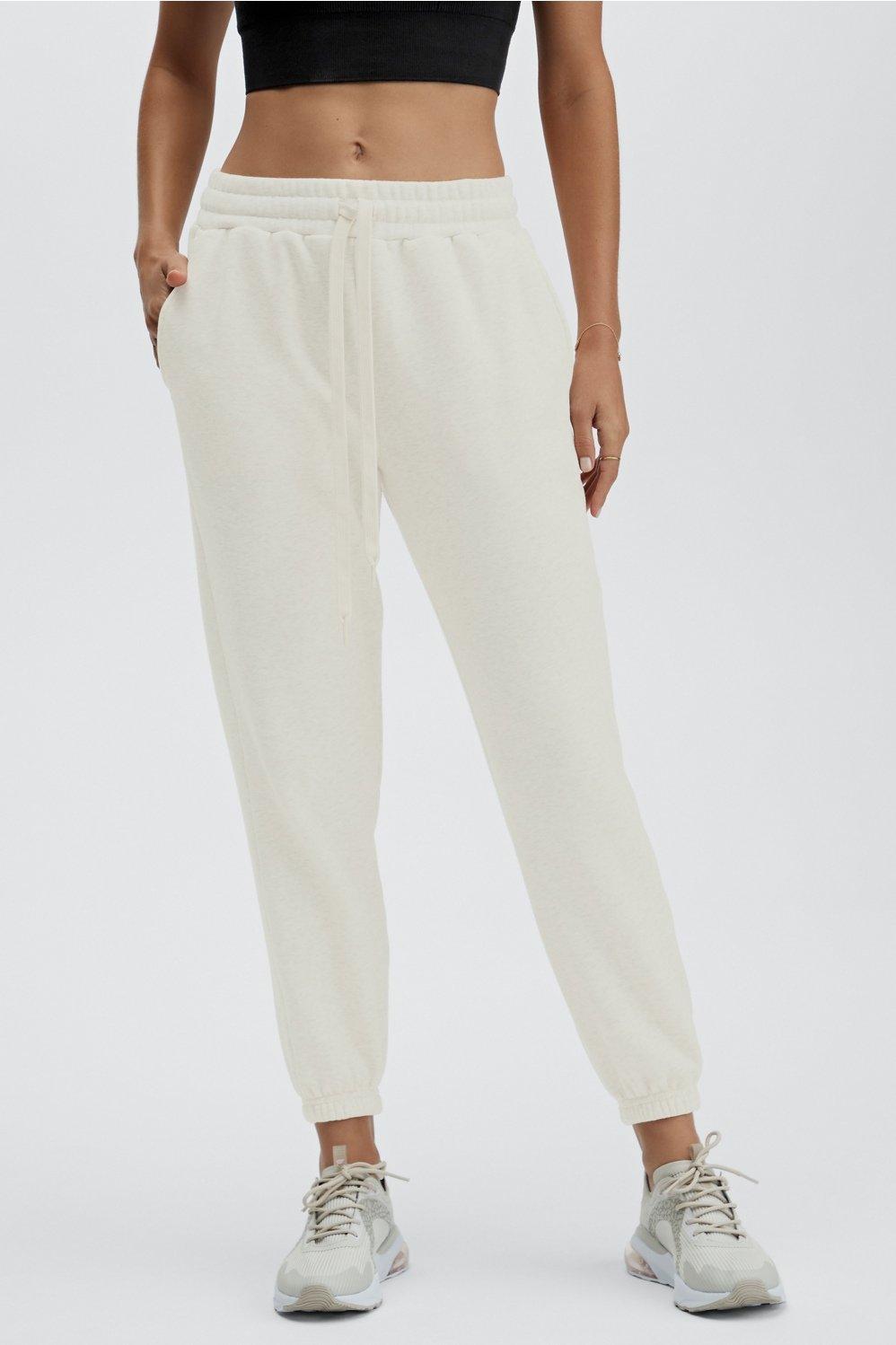 Fabletics Go-To Sweatpant Womens white plus Size 4X Product Image