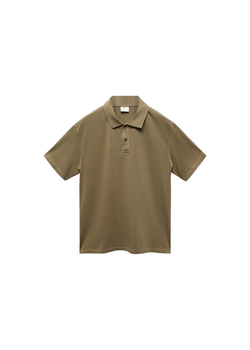 MANGO MAN - 100% cotton relaxed fit polo shirt khakiMen Product Image