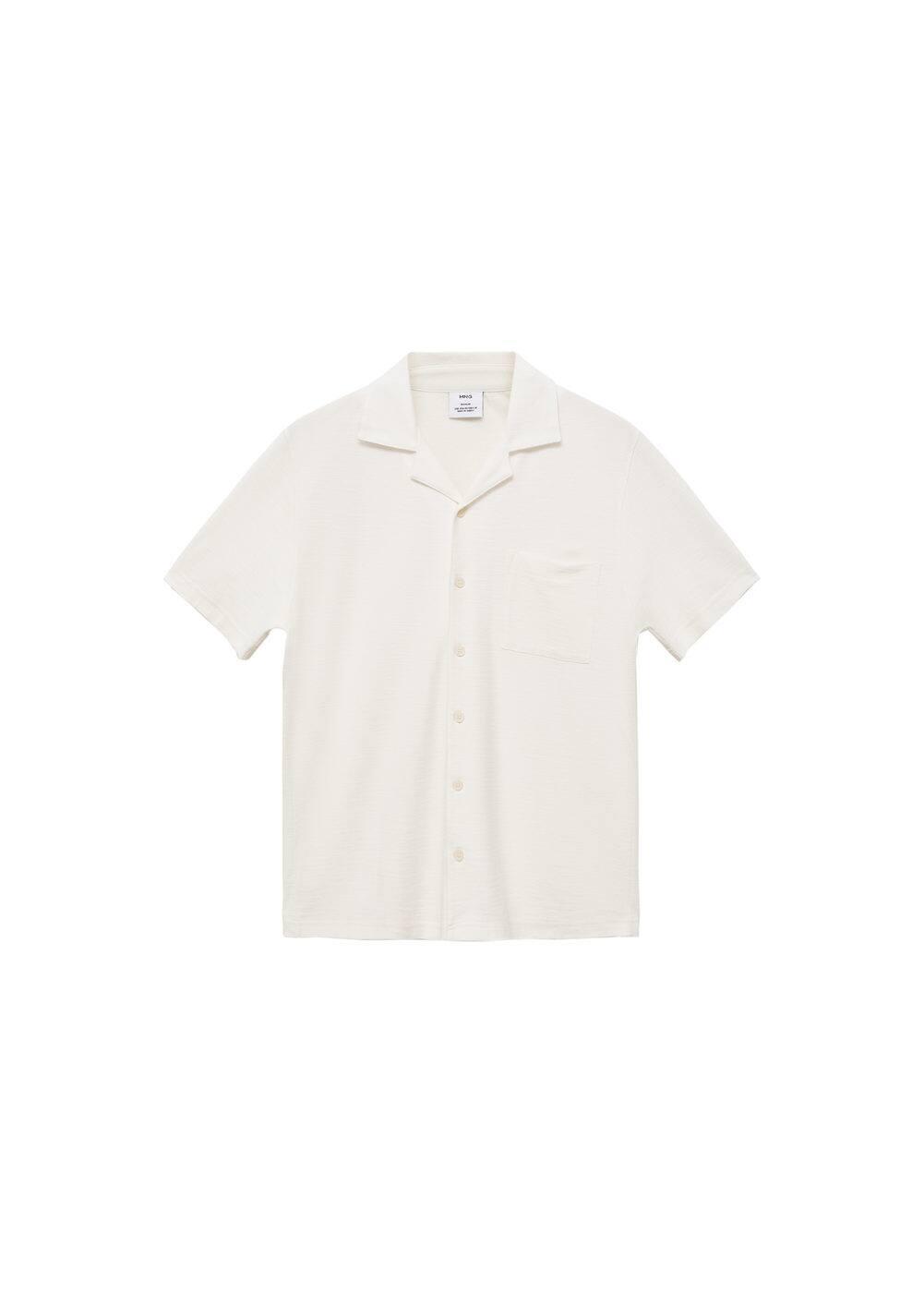 Mango Mens Chest-Pocket Cotton Shirt Product Image