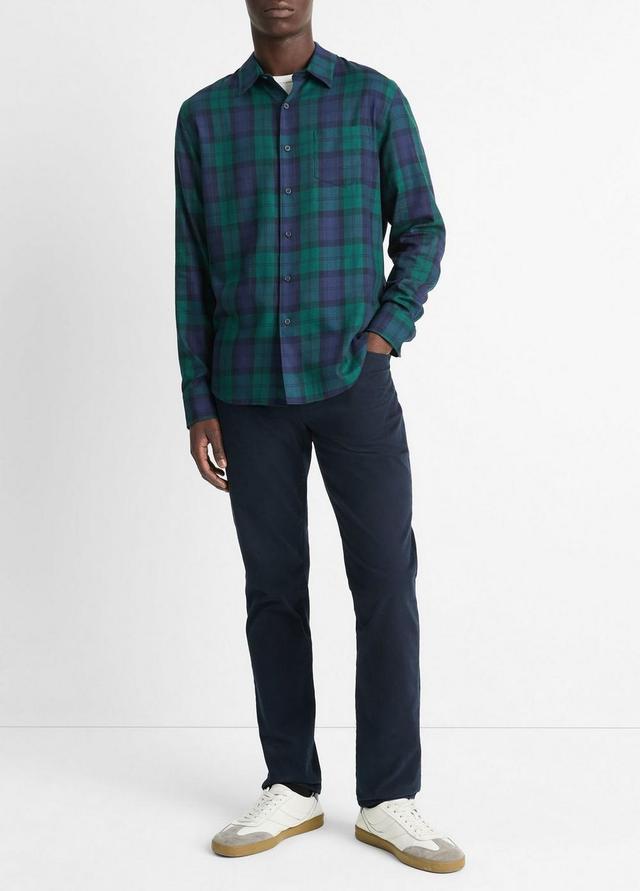 Castaic Plaid Cotton-Blend Shirt Product Image