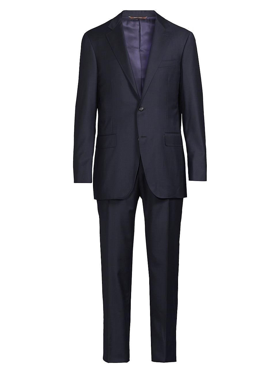 Mens Kei Blue Plaid Fashion Window Suit Product Image