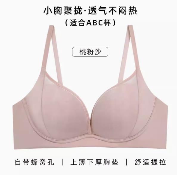 Plain Mesh Panel Wireless Bra Product Image