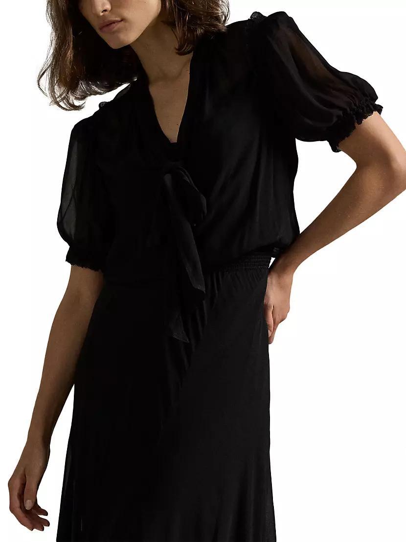 Georgette Tieneck Blouson Maxi-Dress Product Image