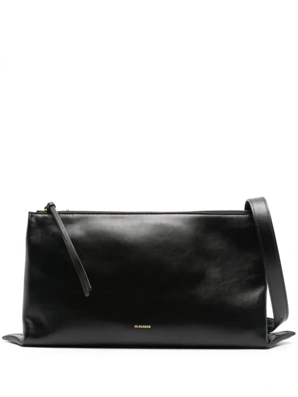 JIL SANDER Mittelgrosse Empire Schultertasche In Black Product Image