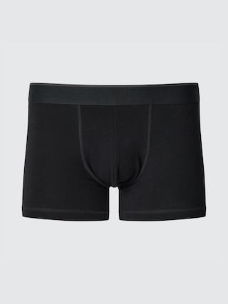 Mens Cotton Low Rise Boxer Briefs with Deodorizing Black Large UNIQLO US Product Image