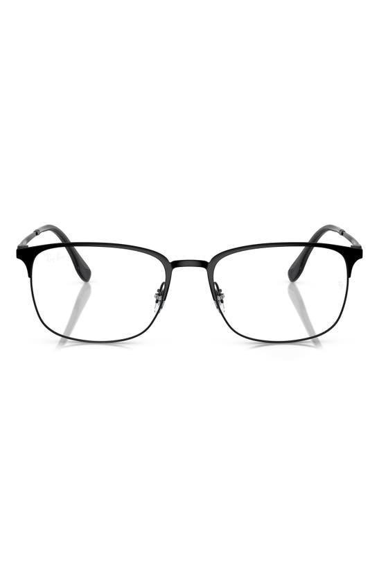 RAY BAN 56mm Rectangular Pillow Optical Glasses In Matte Black Product Image