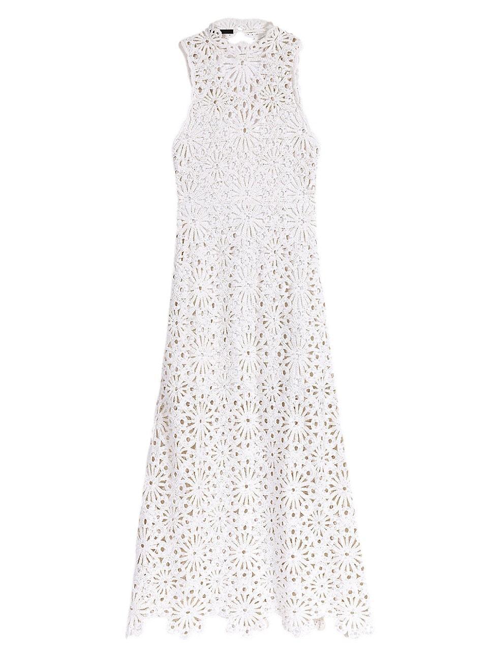 Womens Beaded Crochet Maxi Dress Product Image