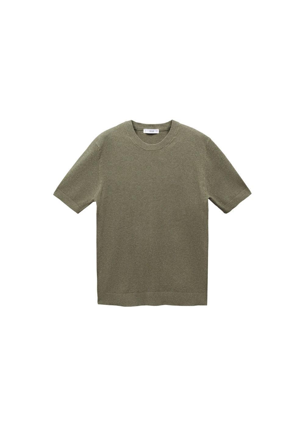 MANGO MAN - Structured cotton knit t-shirt forest greenMen Product Image