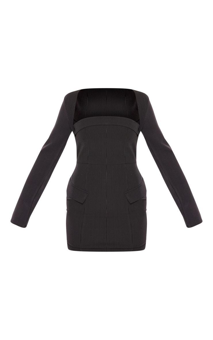 Stone Pocket Detail High Neck Mini Dress Product Image